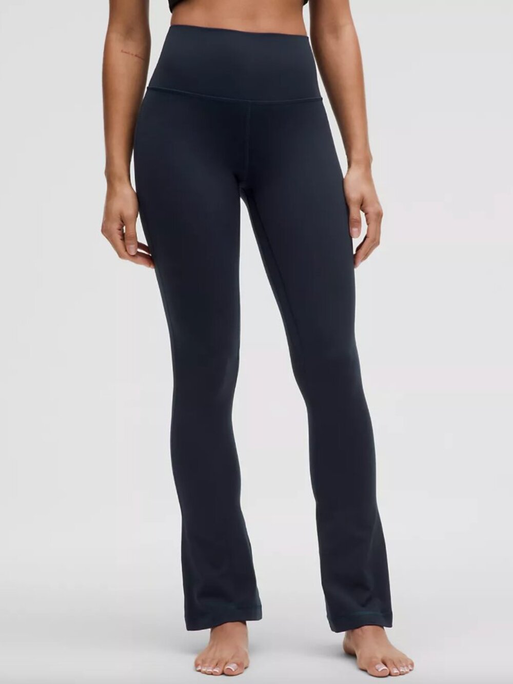 Lululemon Align High Rise Mini Flared Leggings Black 4 Yoga Athletic LW5EUSS